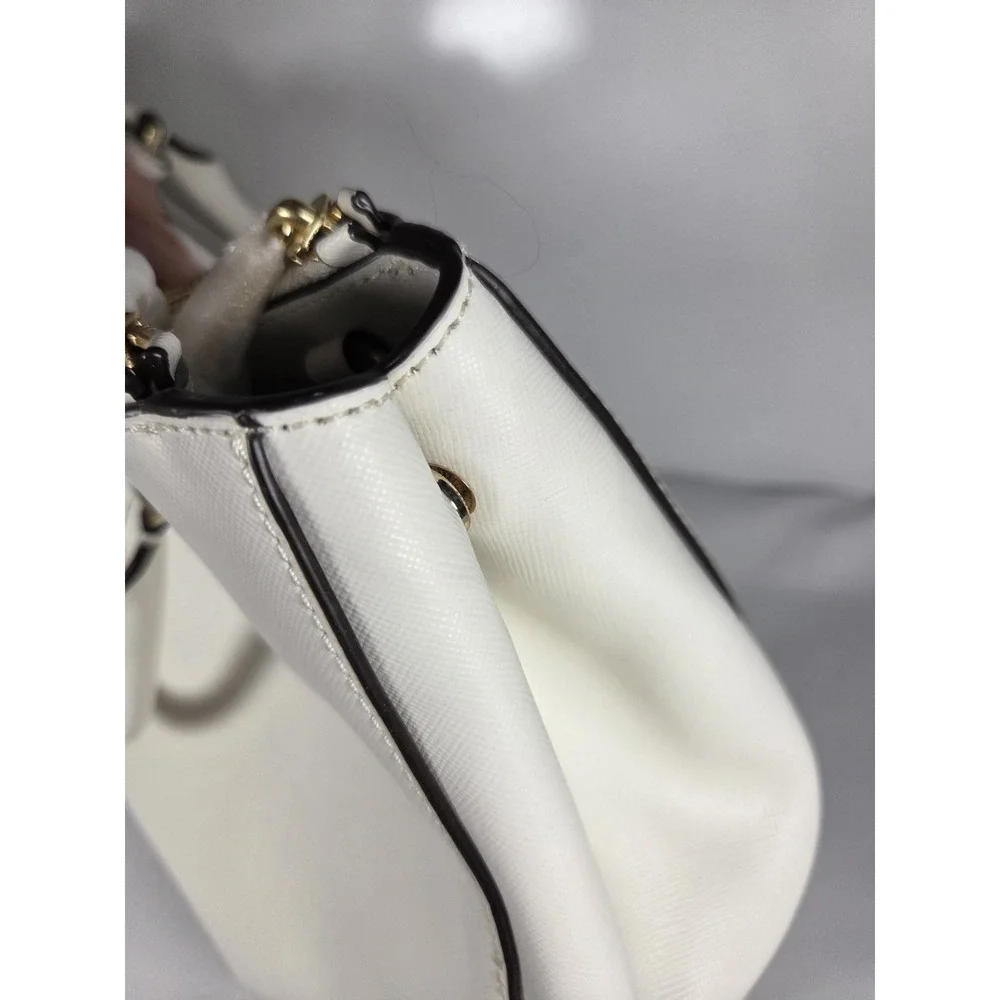 Tory Burch Leather Robinson Double Zip Large Tote  New Ivory Nwt